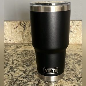 Black 30 oz. Rambler Yeti Cup with Mag Slider lid included.